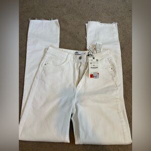 Zara Crisp White Jeans